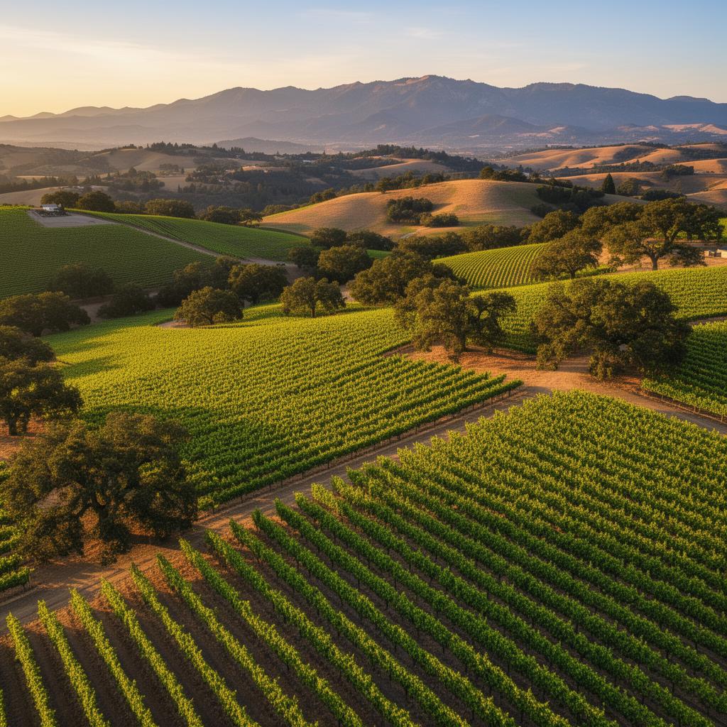 Healdsburg, Sonoma County vineyard landscape